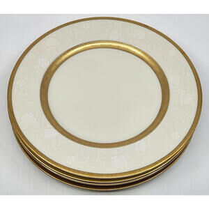 Set of 4 Mikasa Antique Lace Bread & Butter Plates 6.5"